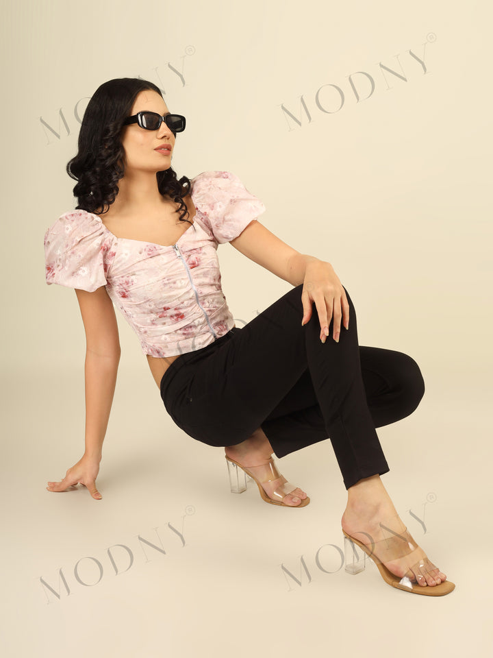 The Corset-Waist Black Skinny Denim Jeans