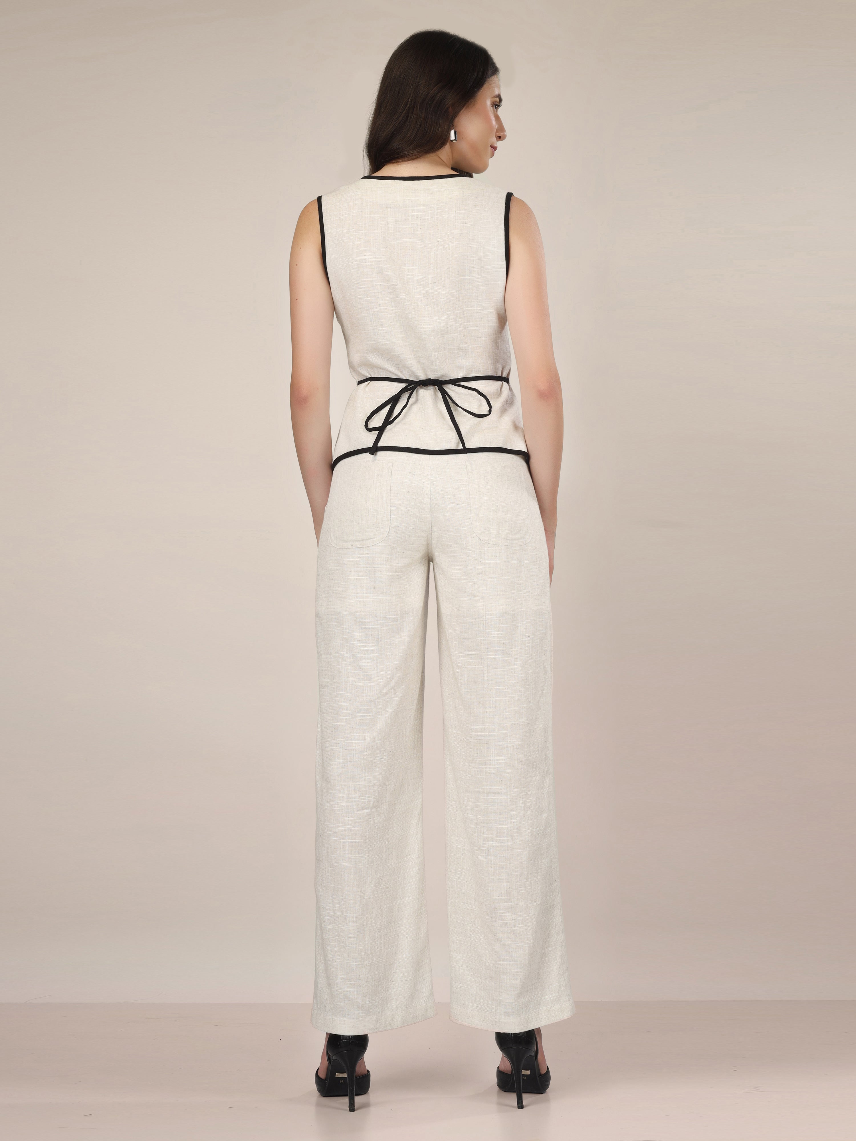IVORY BREEZE LINEN PANTS