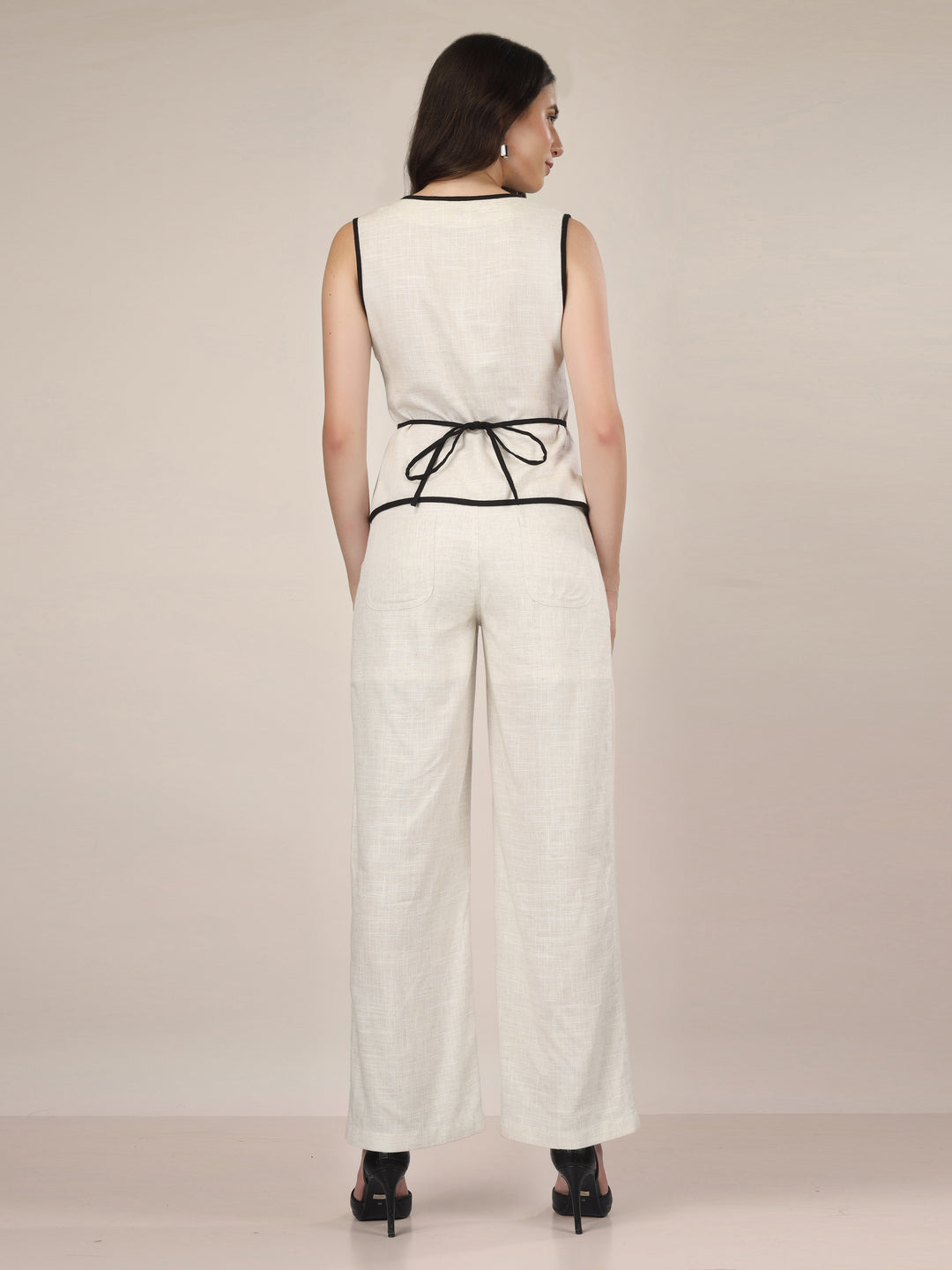 IVORY BREEZE LINEN PANTS