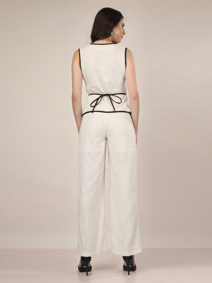 IVORY BREEZE LINEN PANTS