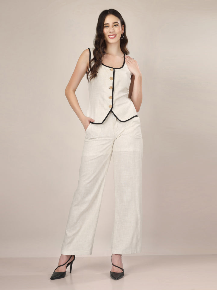 IVORY BREEZE LINEN PANTS