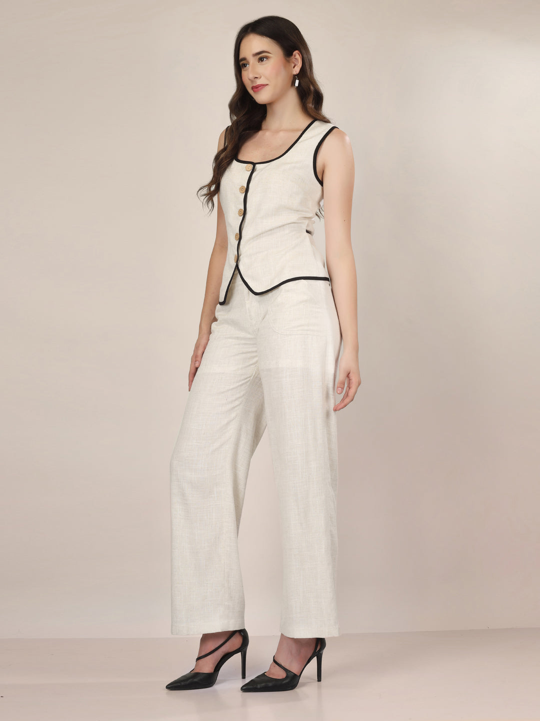 IVORY BREEZE LINEN PANTS