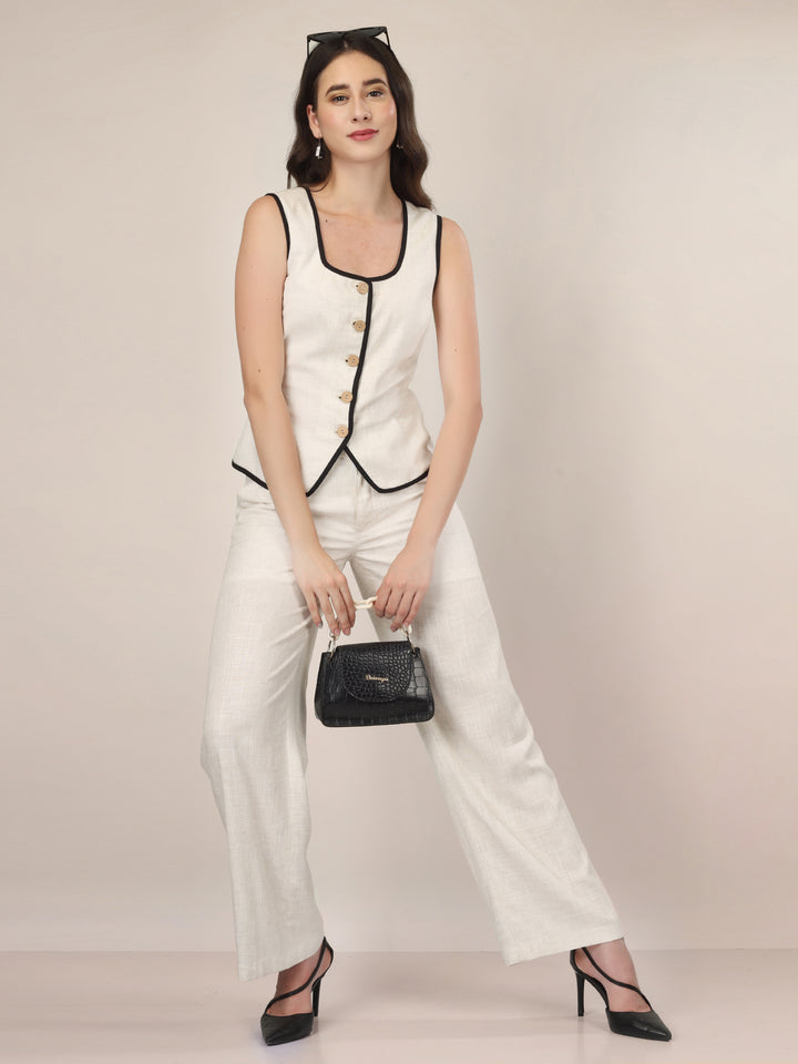 IVORY BREEZE LINEN PANTS