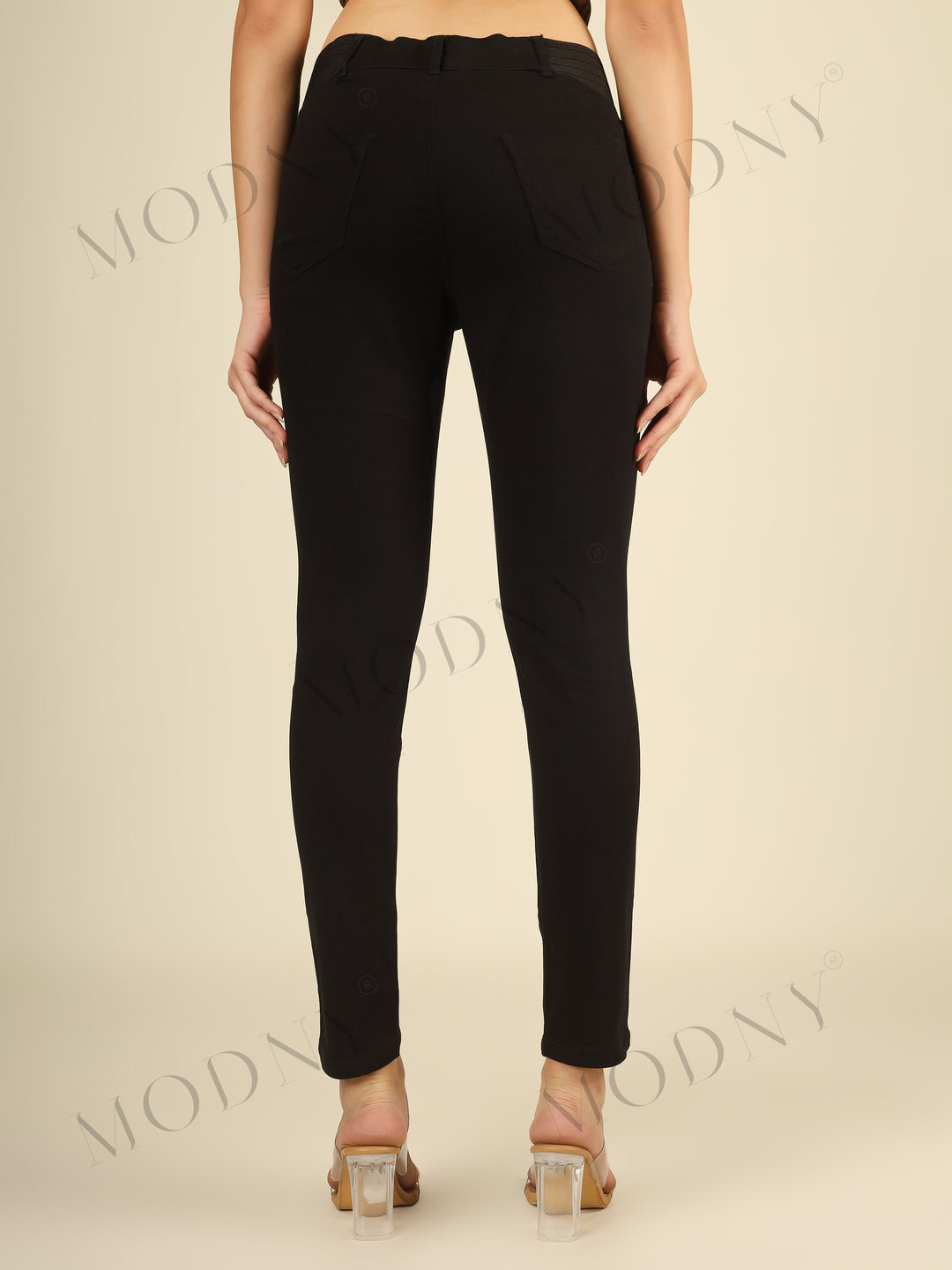 Contour Curve Denim Jeans  Black