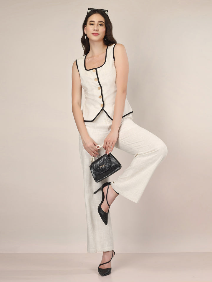 IVORY BREEZE LINEN PANTS