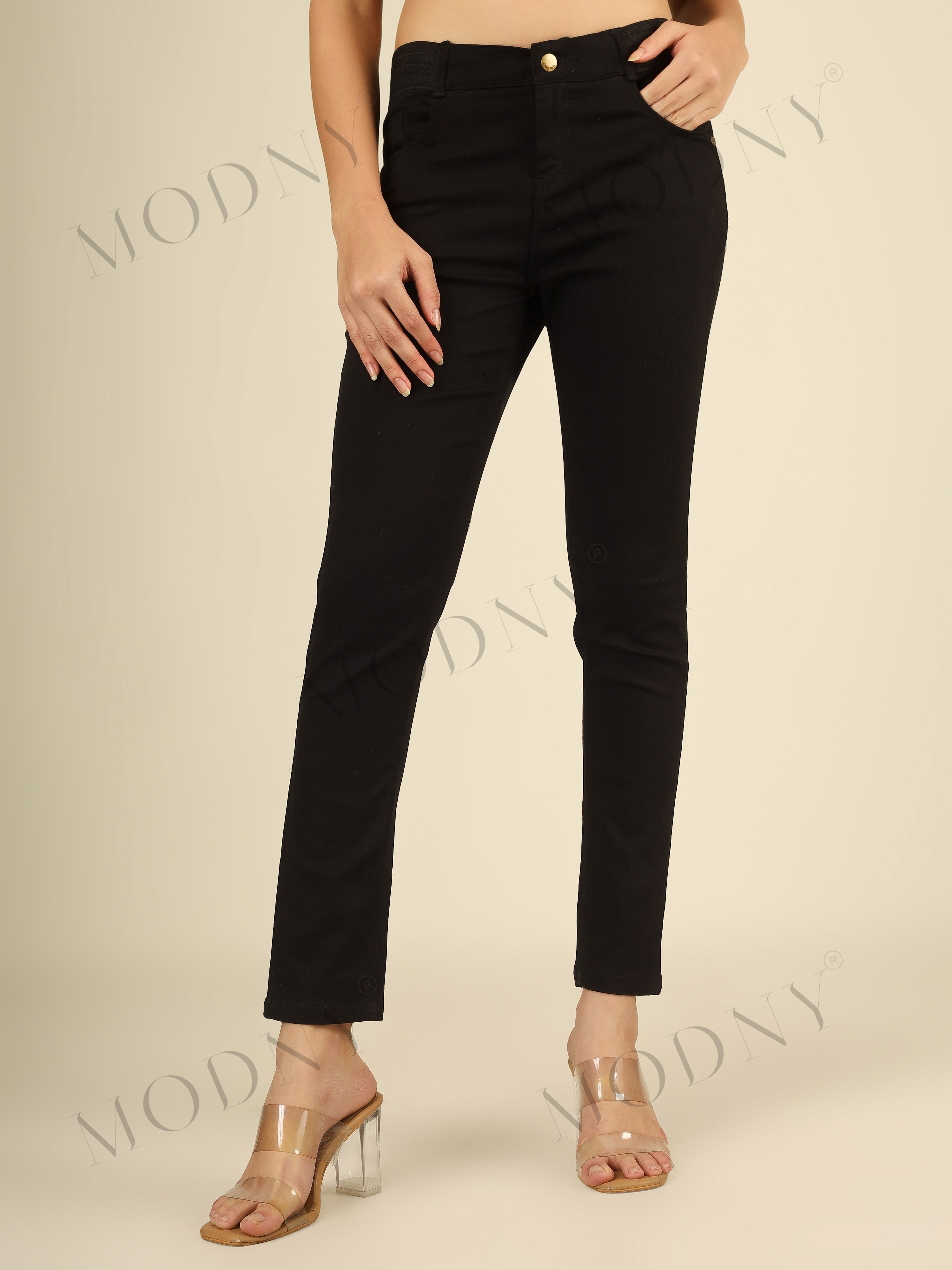 Contour Curve Denim Black Jeans