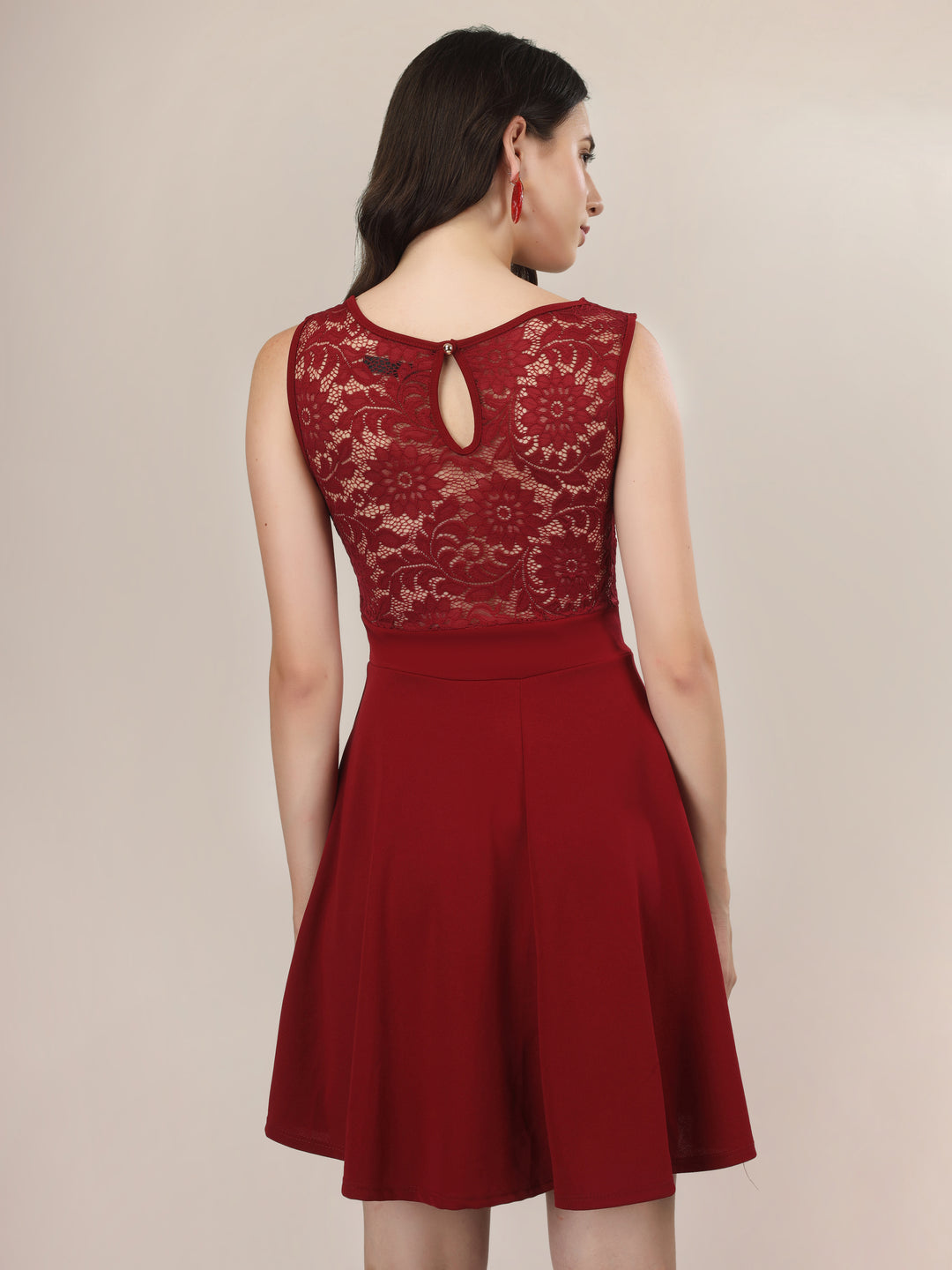 ROSE ALLURE TEXTURED MINI DRESS