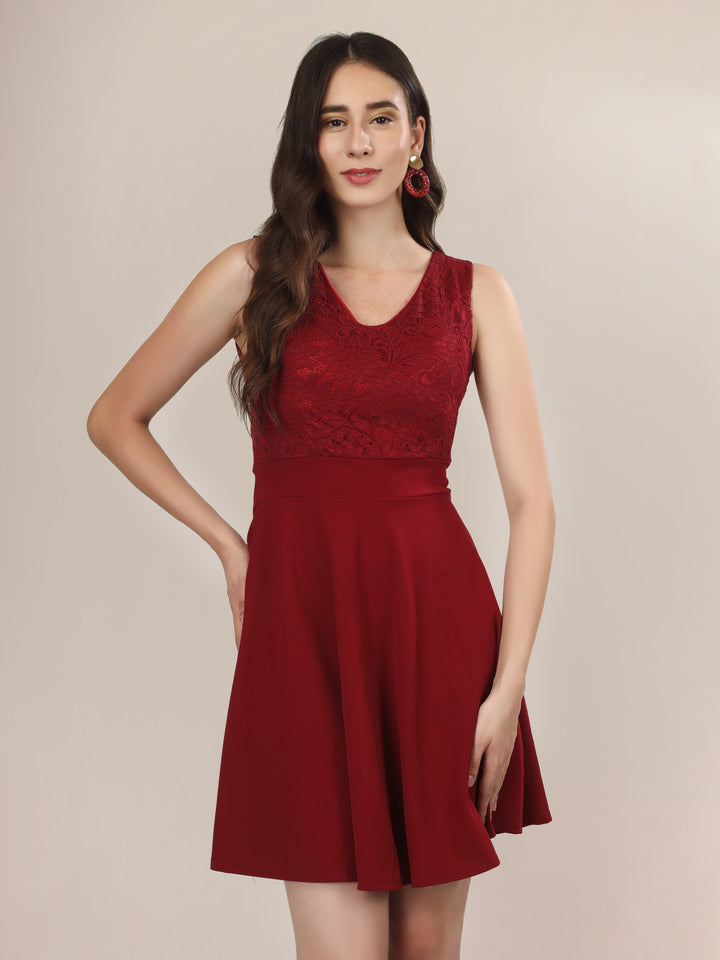 ROSE ALLURE TEXTURED MINI DRESS