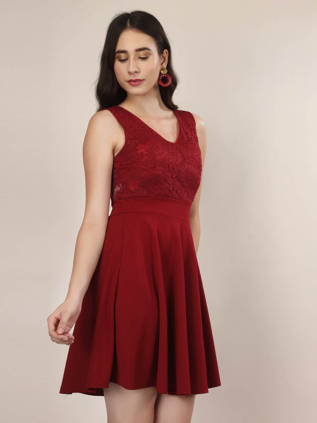 ROSE ALLURE TEXTURED MINI DRESS