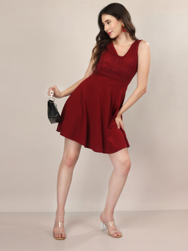 ROSE ALLURE TEXTURED MINI DRESS
