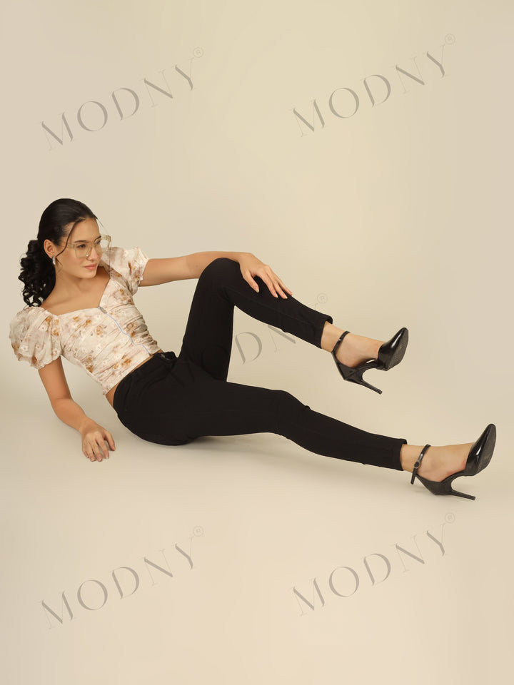 The Eclipse Trio Black Plain Denim Jeans