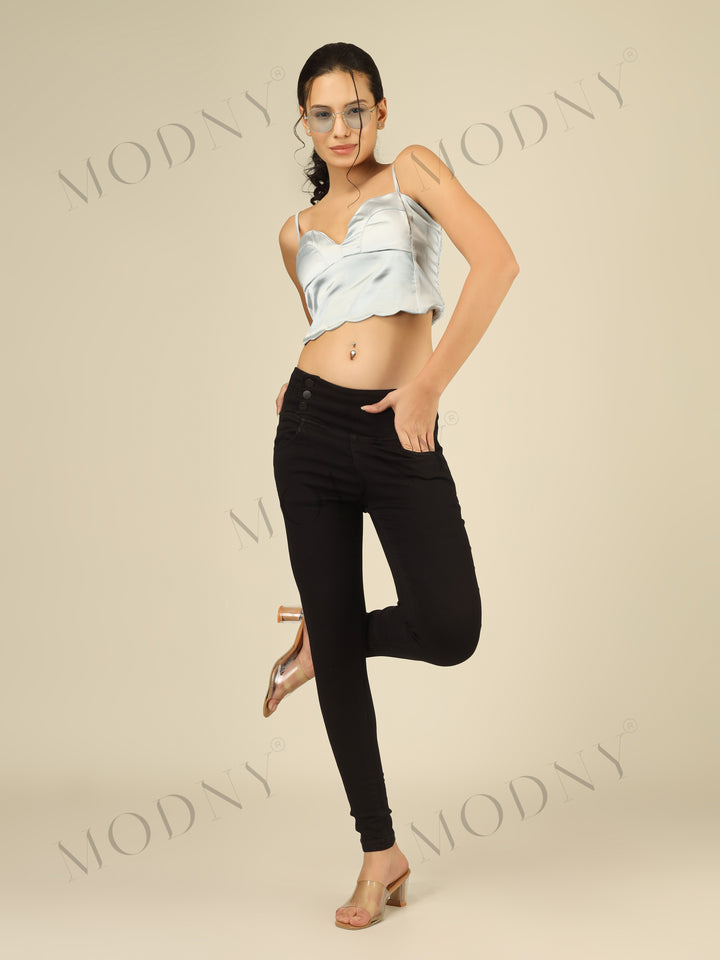 SOLID CAMISOLE CROPPED TOP