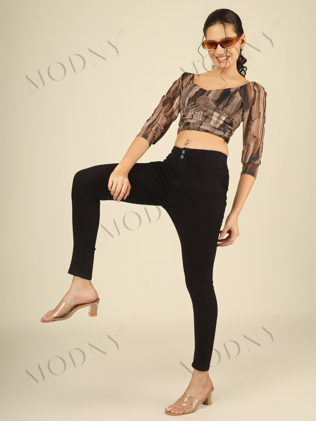 Double Take Plain High-Rise Denim Jeans Black