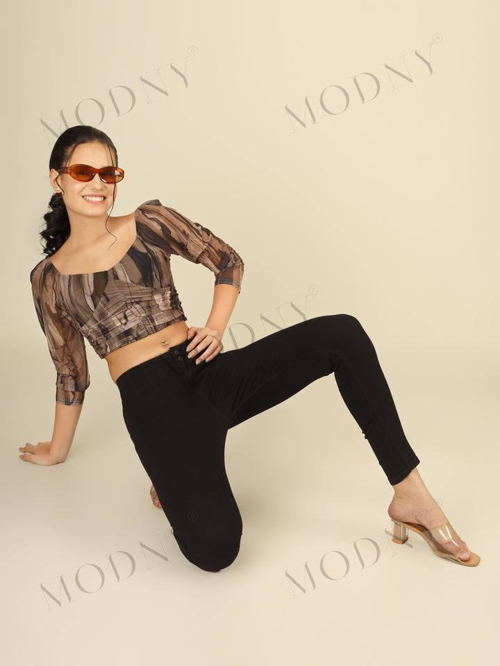 Double Take Plain High-Rise Denim Jeans Black