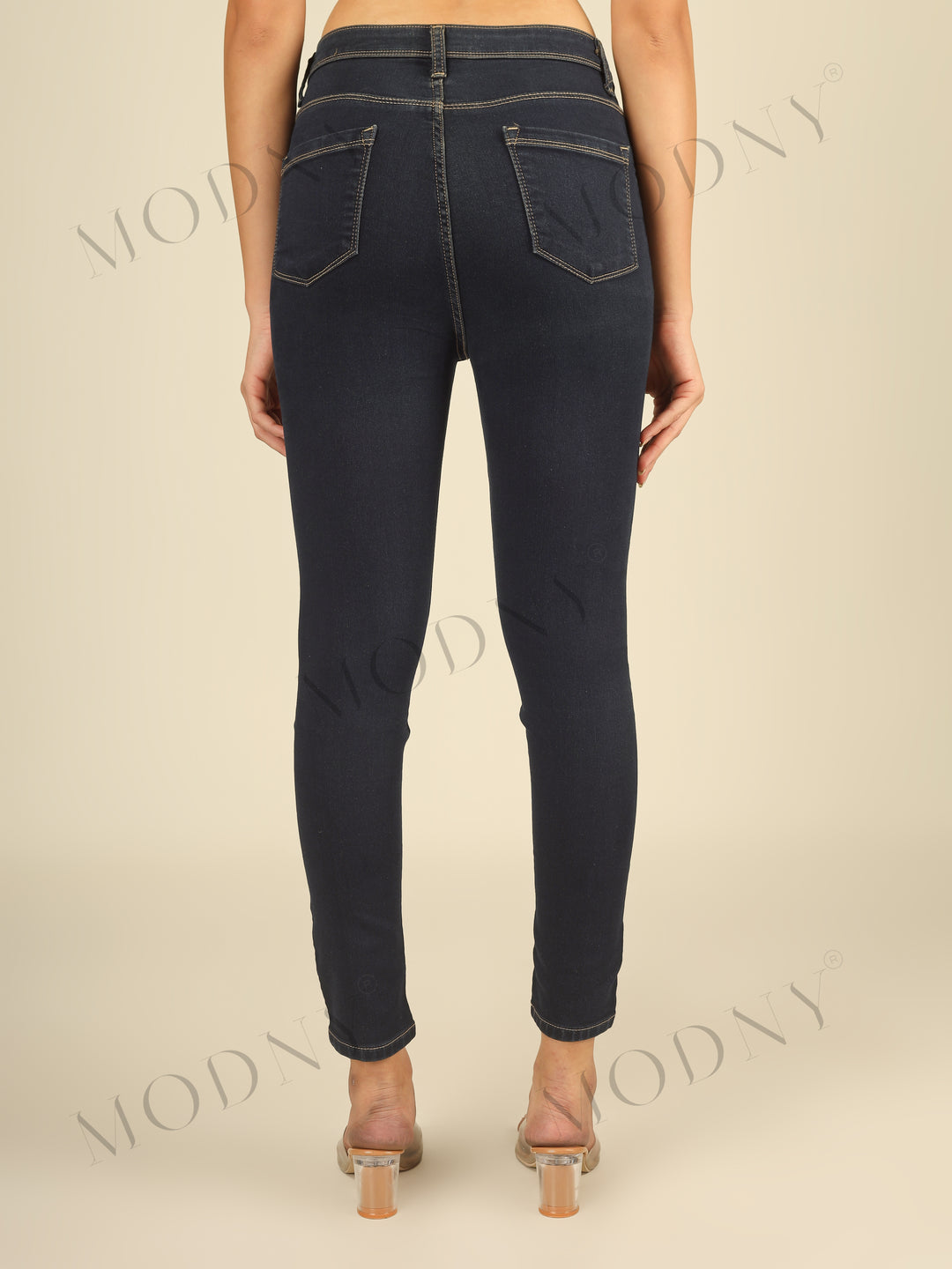 Contour Curve Denim Jeans Blue