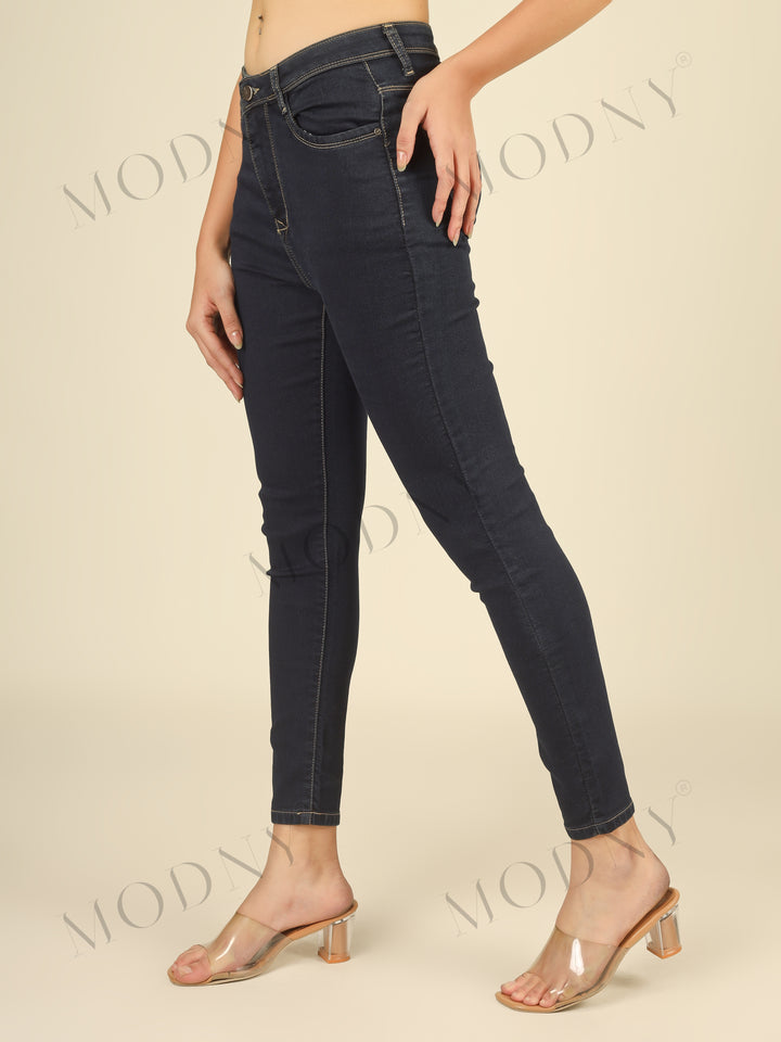 Contour Curve Denim Jeans Blue