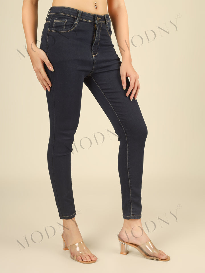 Contour Curve Denim Jeans Blue