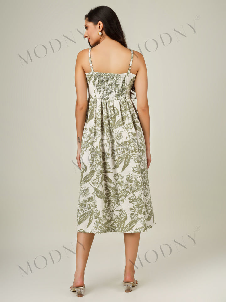 THE RIVIERA STRAPPY MIDI DRESS