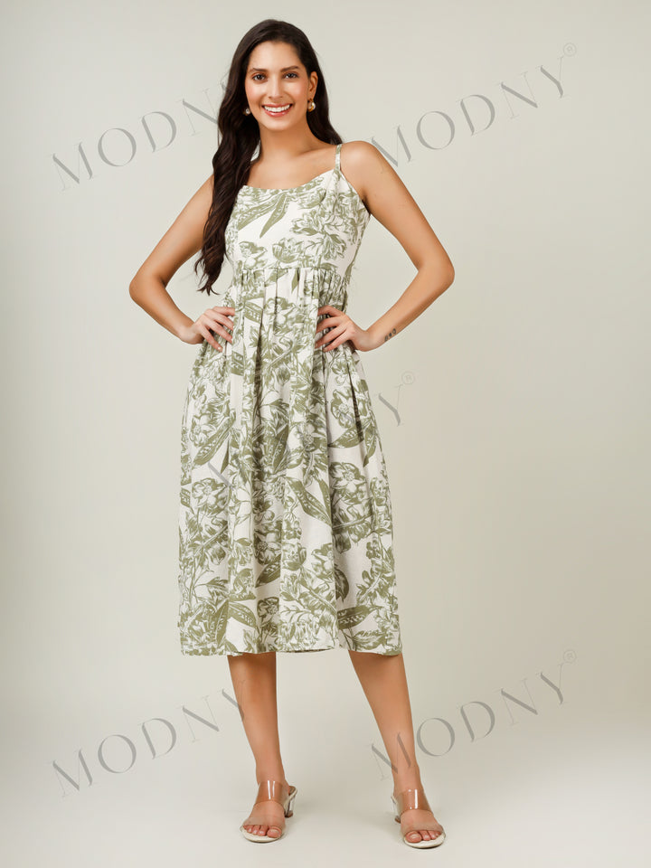 THE RIVIERA STRAPPY MIDI DRESS