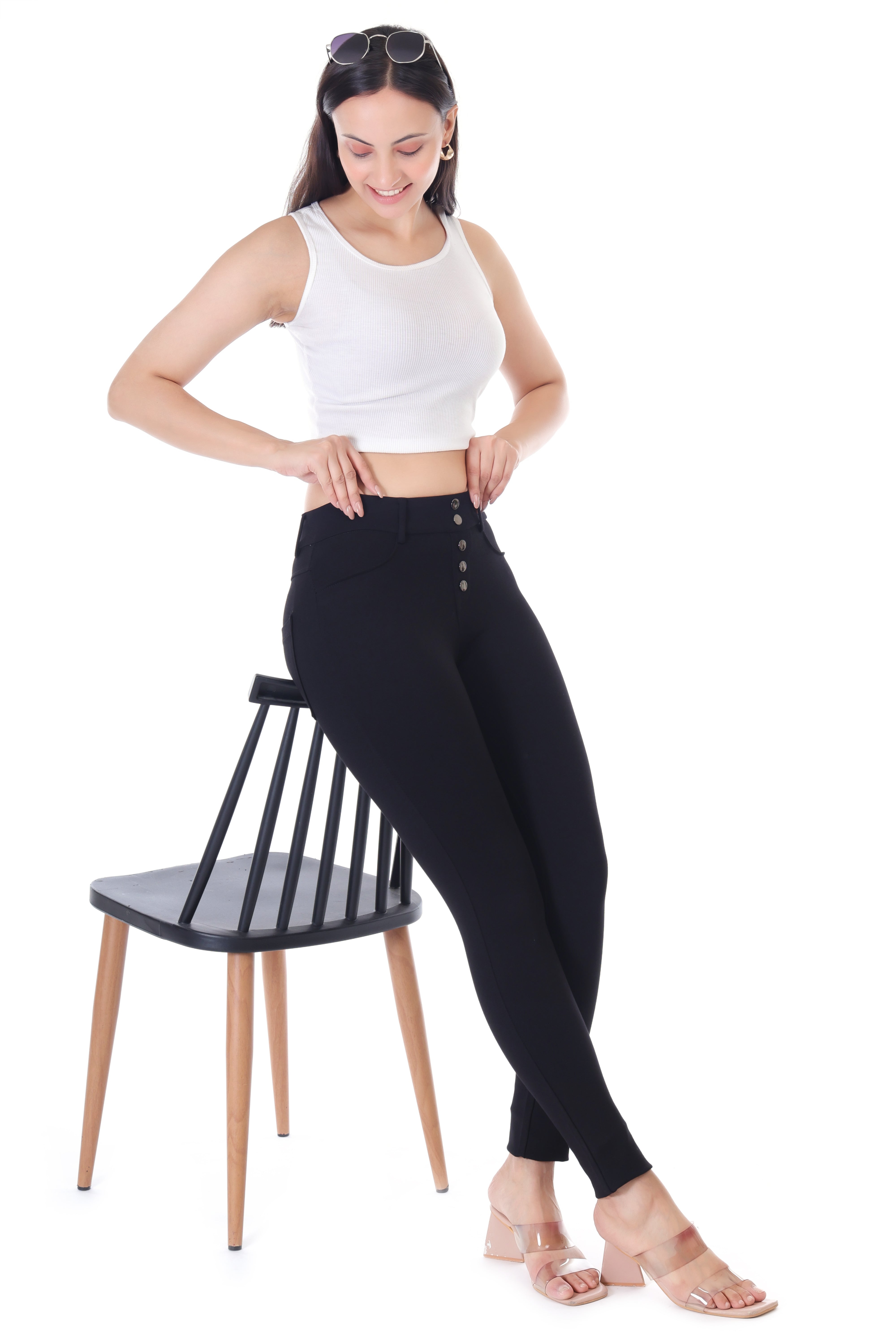AXIS GRACE HIGH RISE BLACK JEGGING