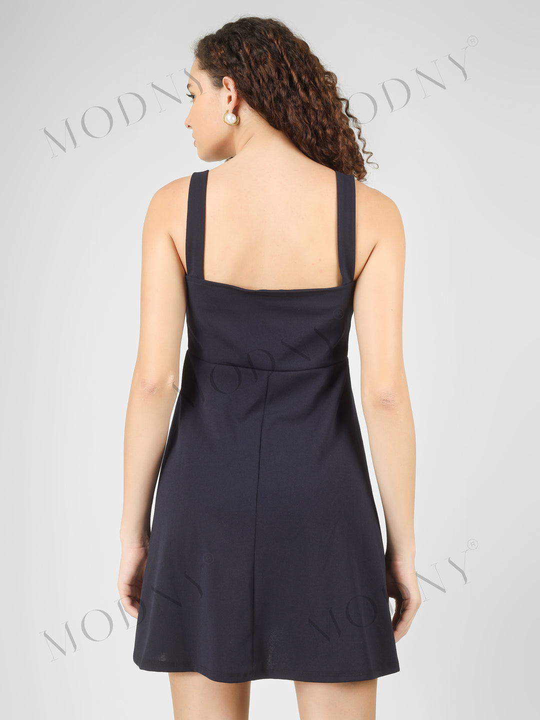 FRONT ZIPPER MINI DRESS