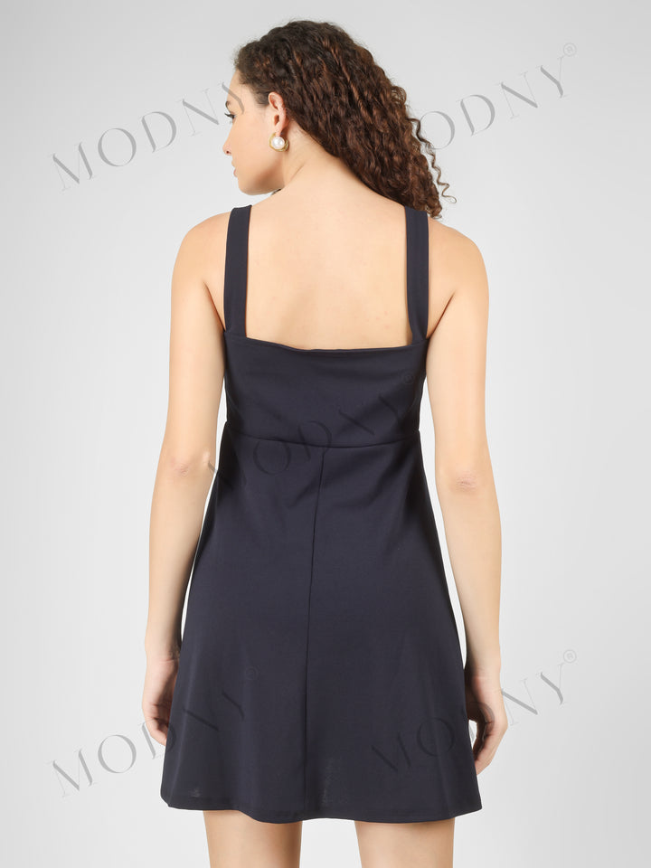 FRONT ZIPPER MINI DRESS