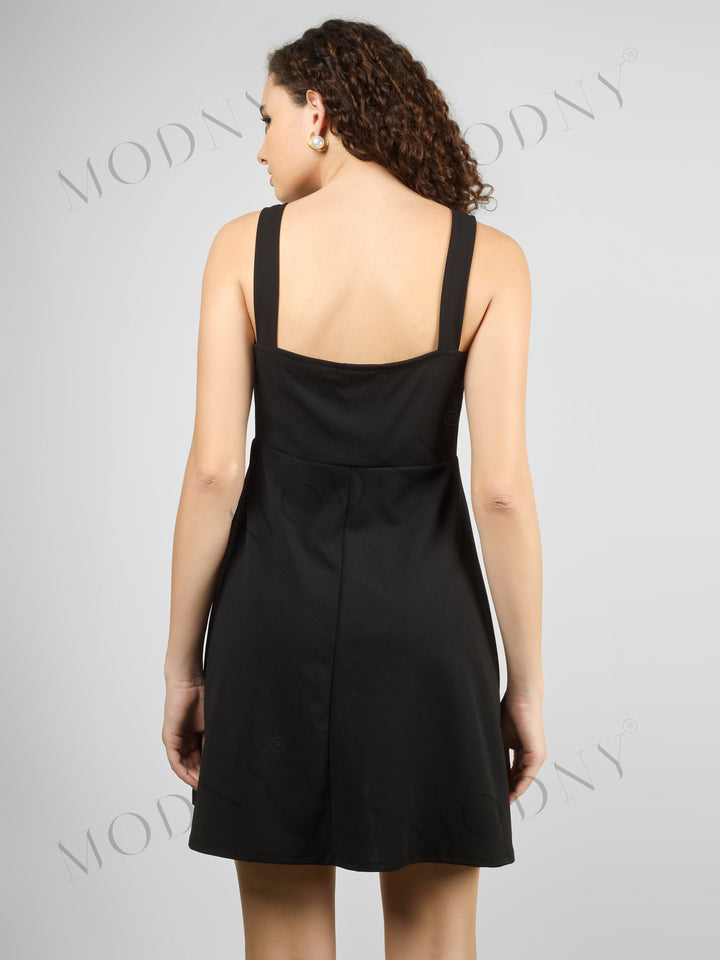 FRONT ZIPPER MINI DRESS