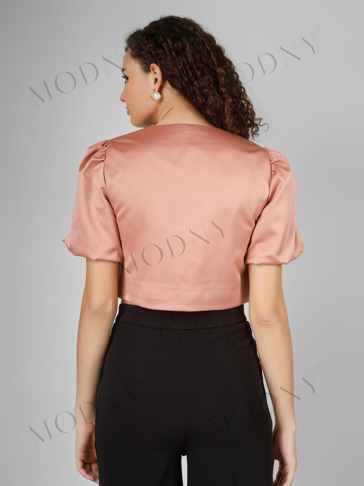 SILKEN GLEAM SATIN TOP