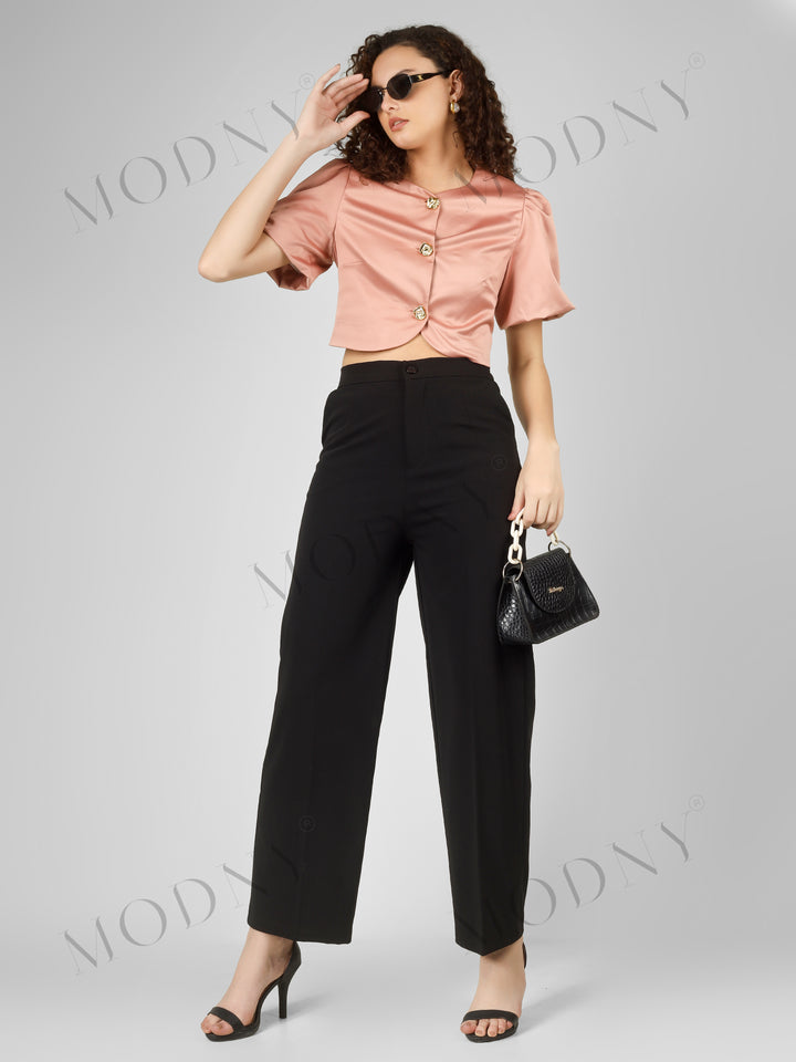 SILKEN GLEAM SATIN TOP