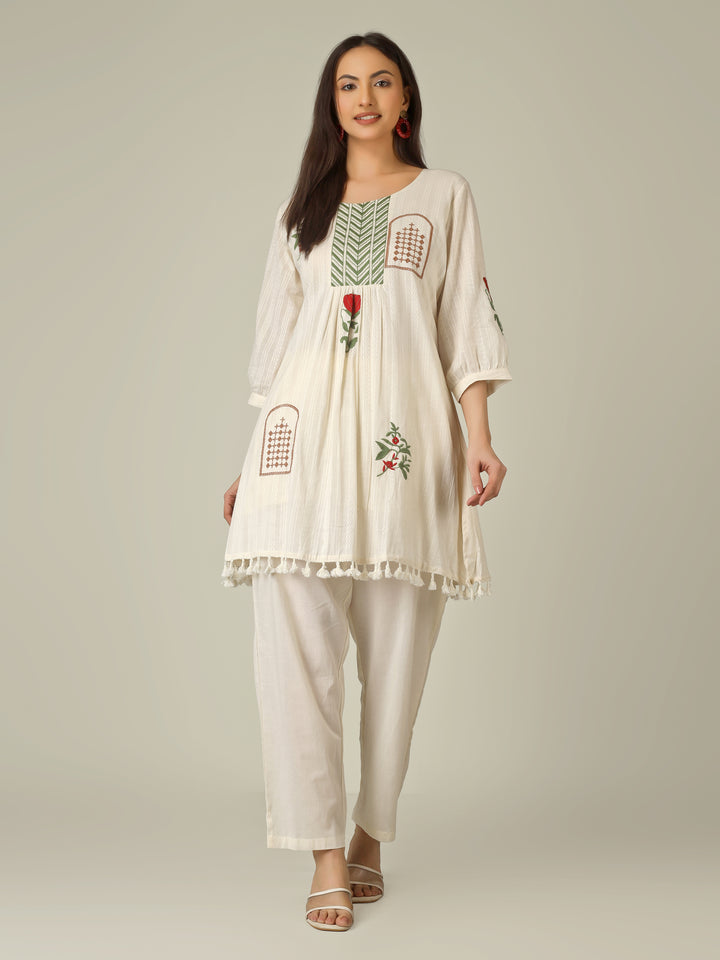 EMBROIDERED MEADOW CO-ORD SET