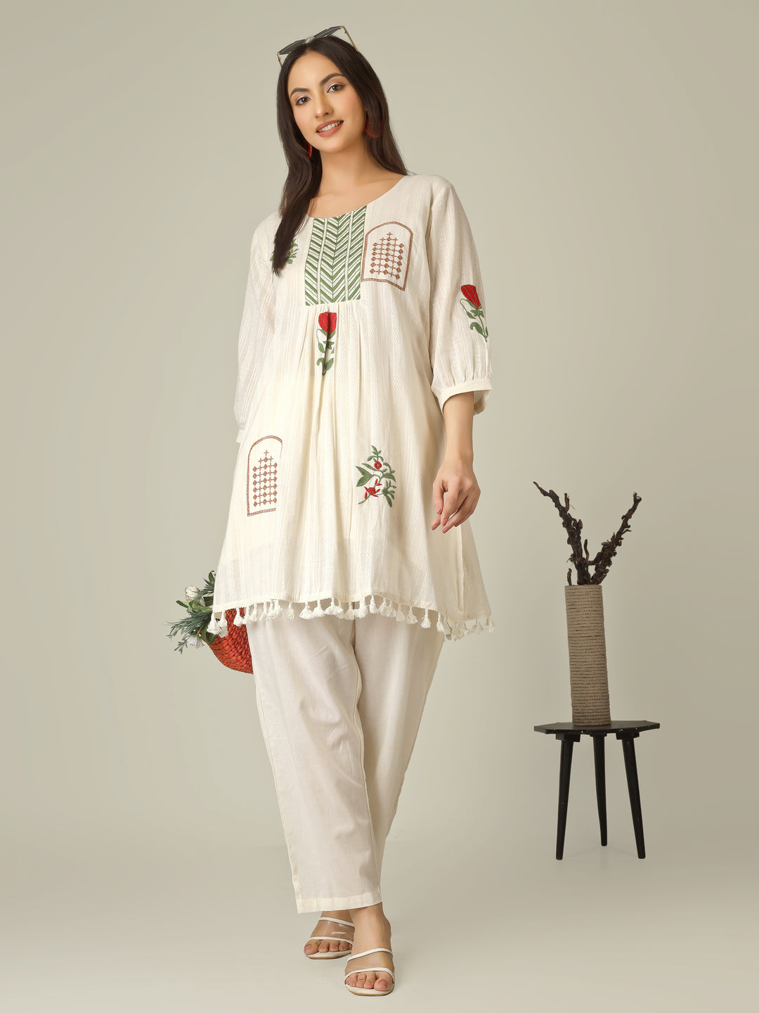 EMBROIDERED MEADOW CO-ORD SET