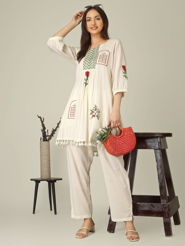 EMBROIDERED MEADOW CO-ORD SET