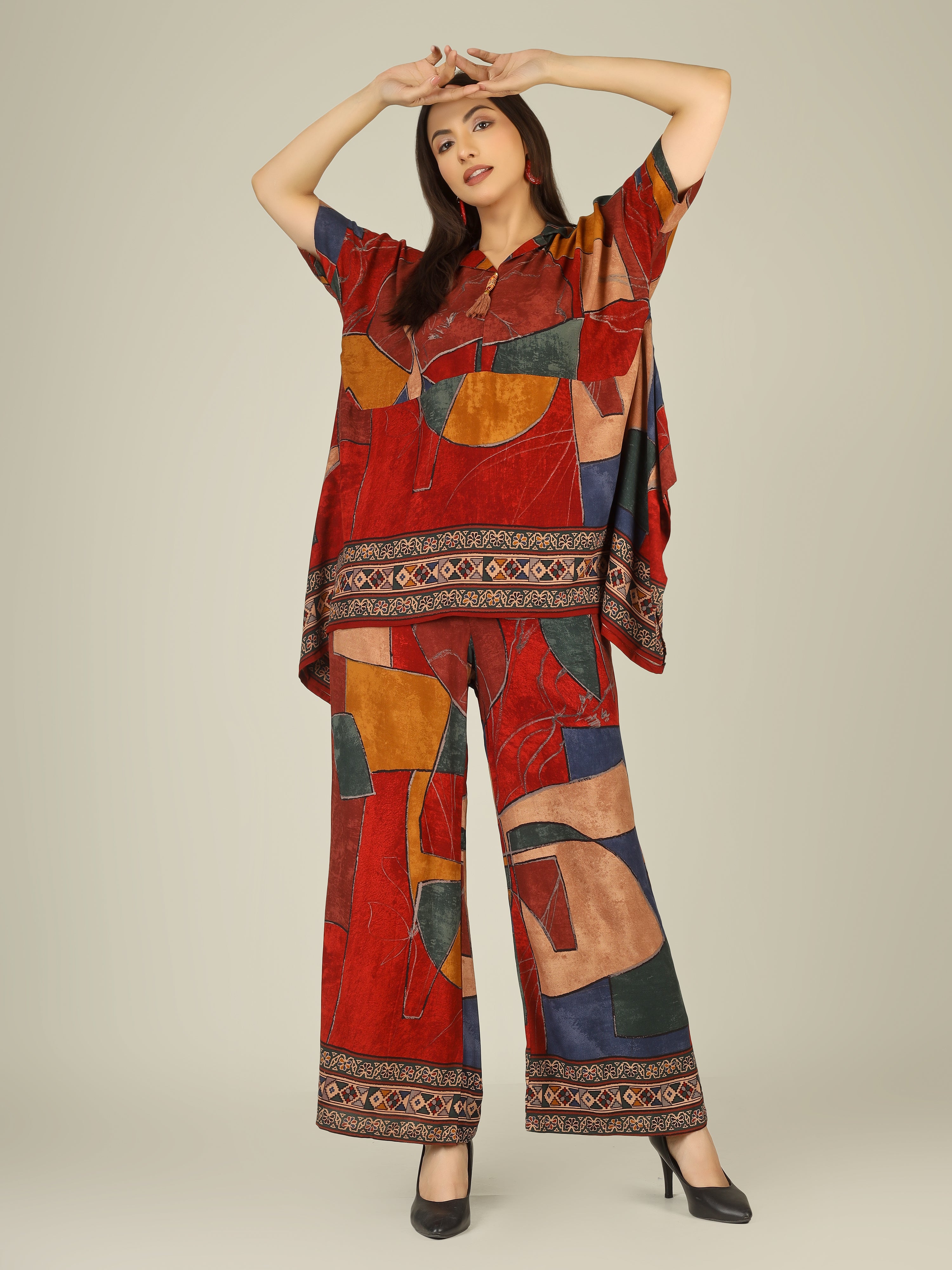 THE RED MOSAIC CO-ORD SET