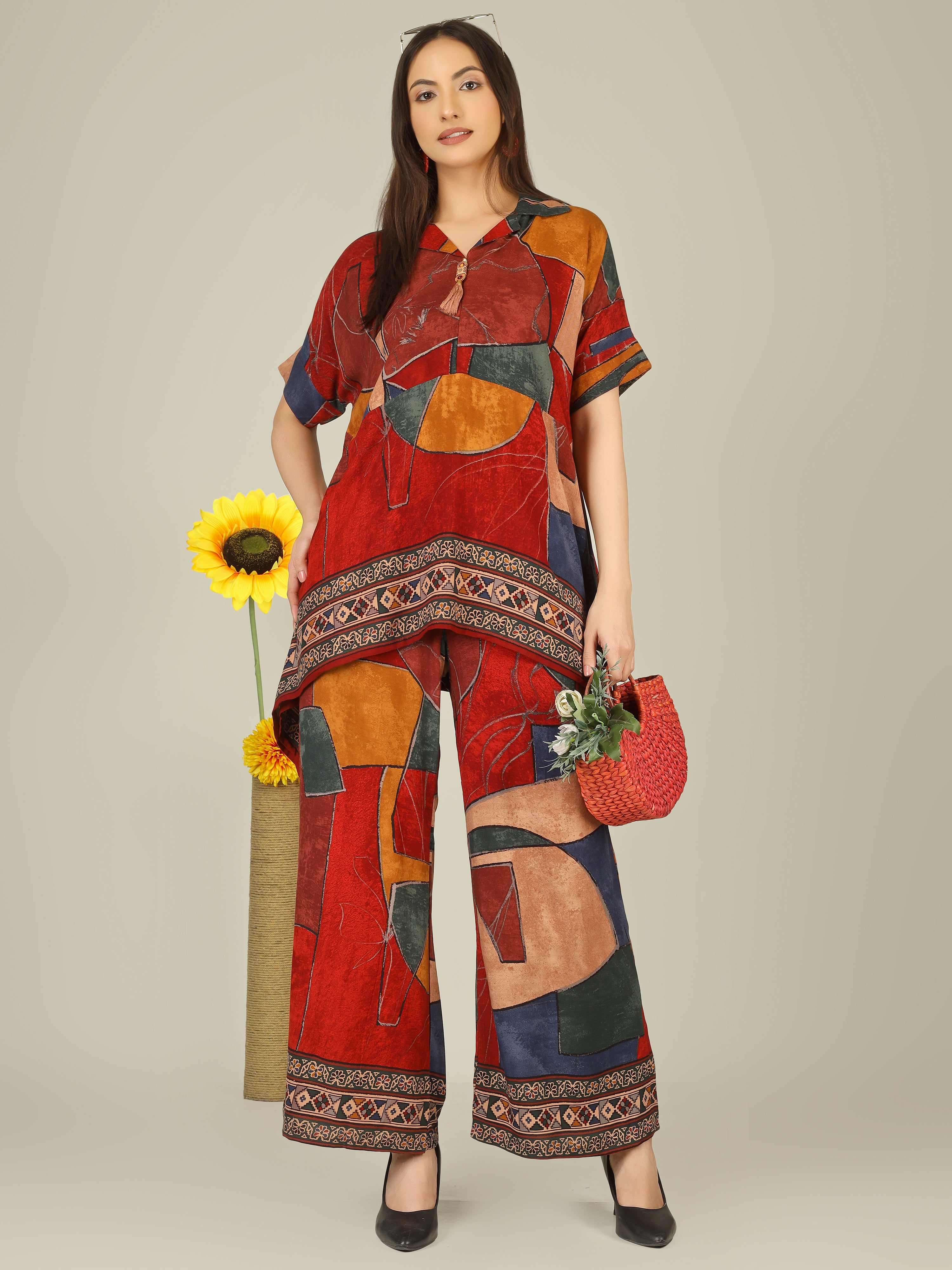 THE RED MOSAIC CO-ORD SET