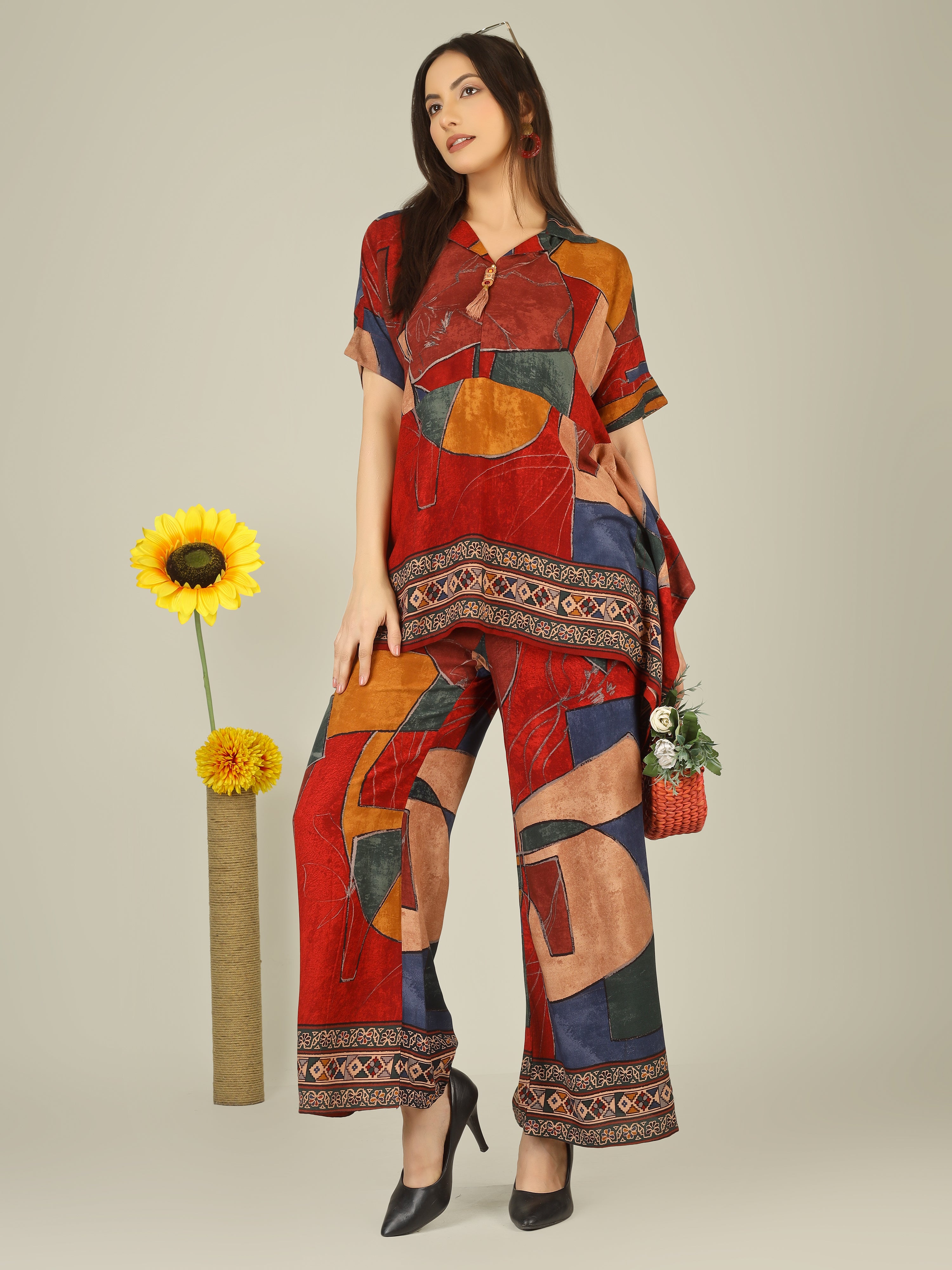 THE RED MOSAIC CO-ORD SET