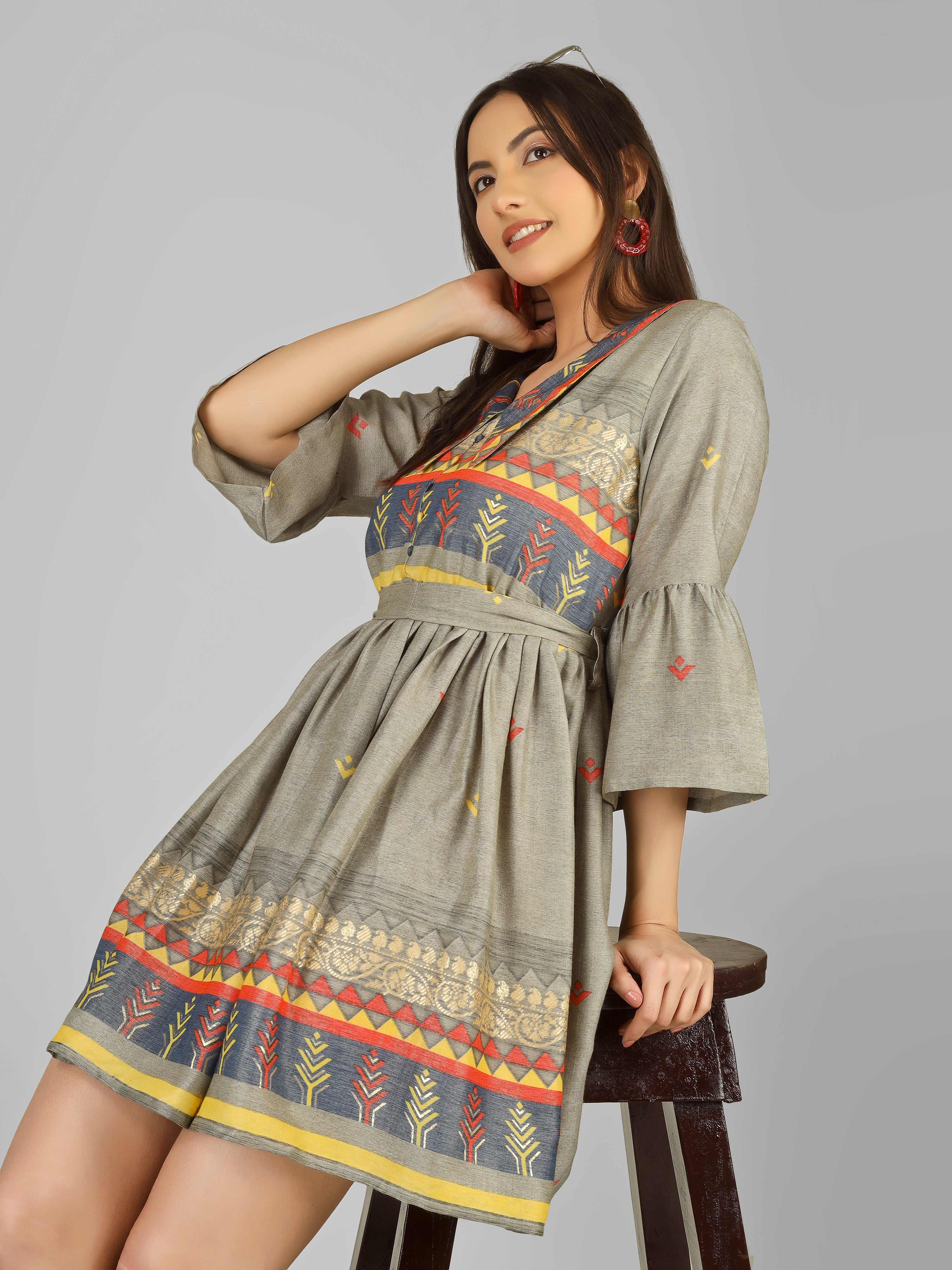 HERITAGE LATTICE TUNIC
