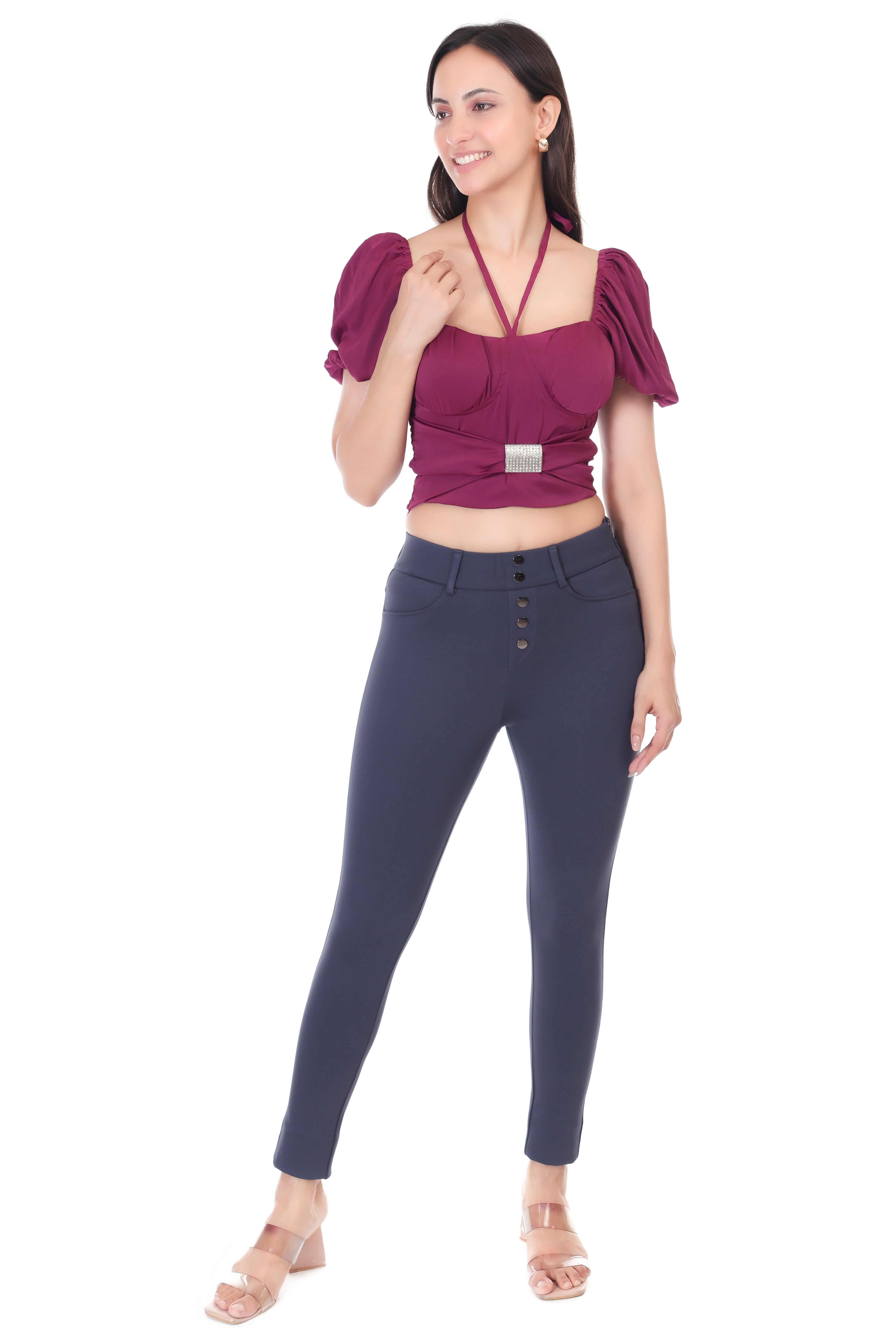 AXIS GRACE HIGH RISE GREY JEGGING