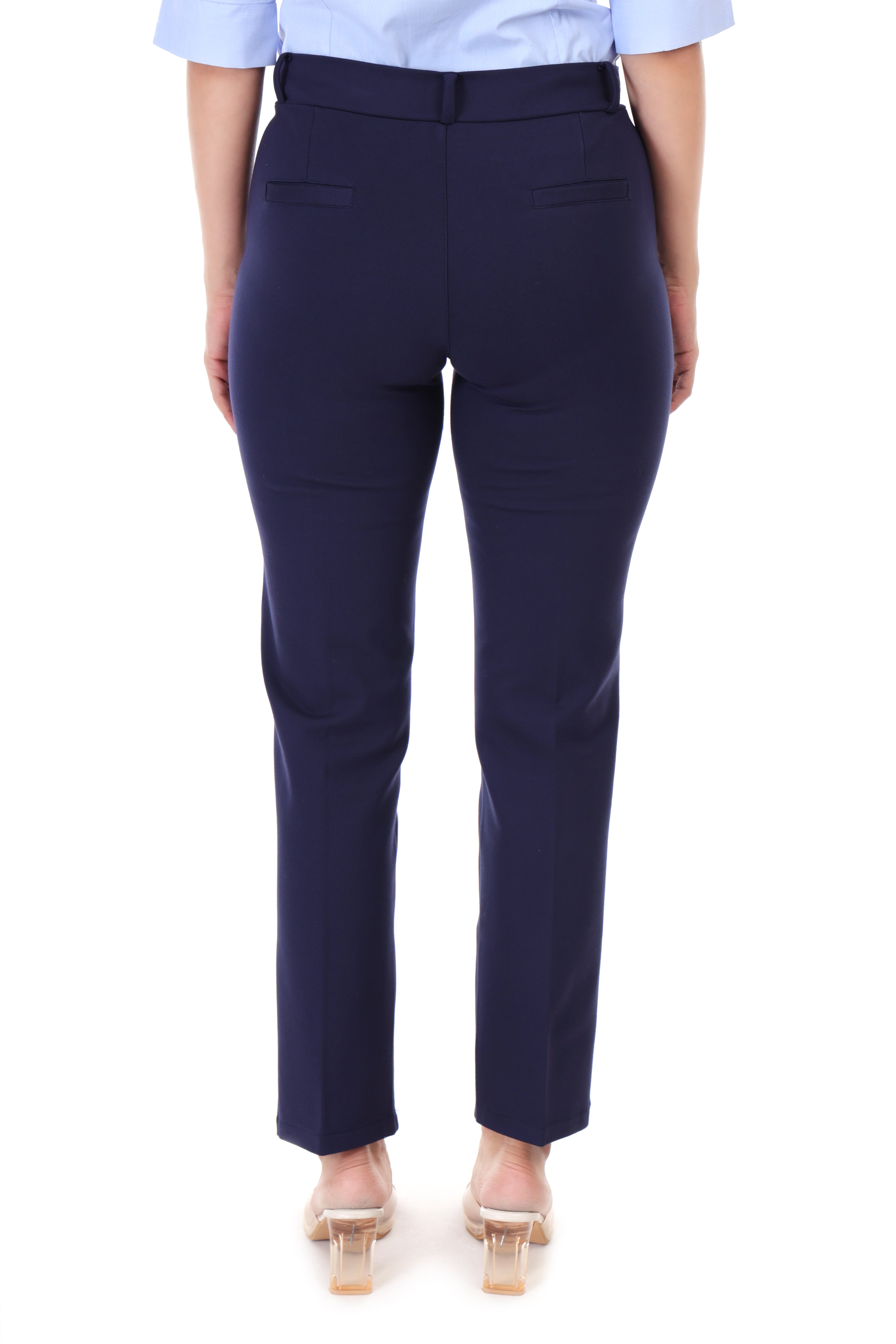 FORMAL STRAIGHT NAVY BLUE COLORED TROUSER