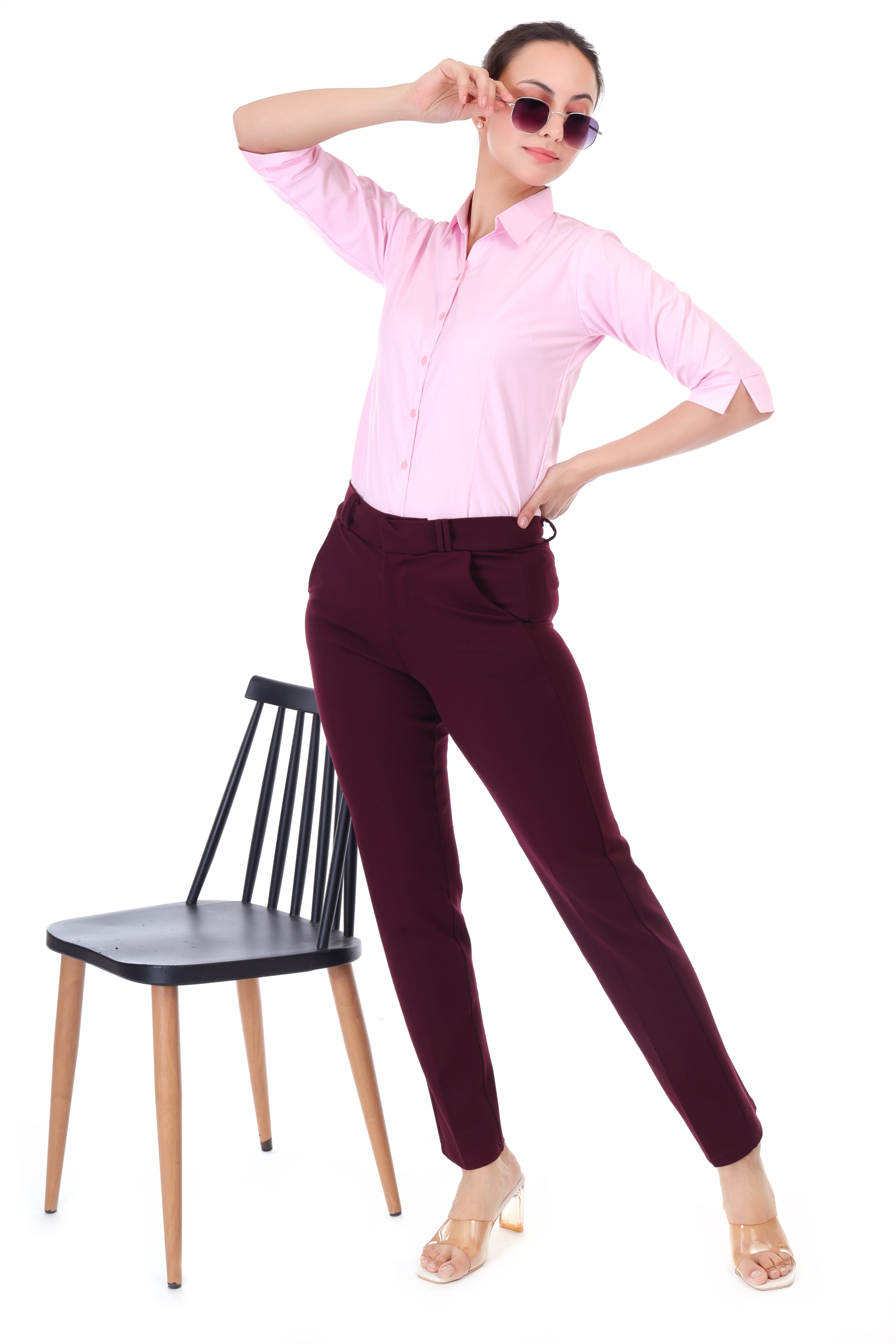 FORMAL STRAIGHT WINE COLORED TROUSER