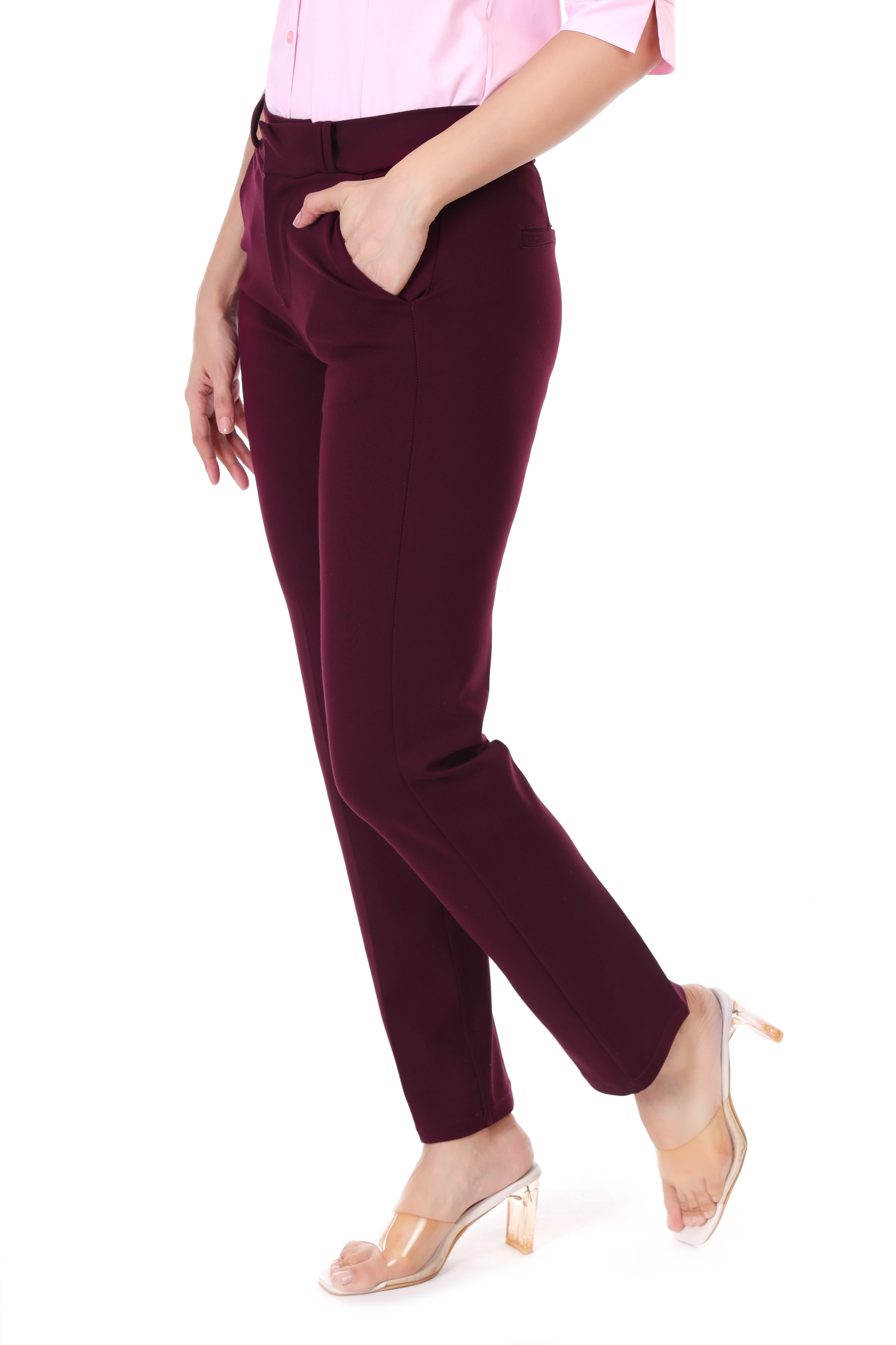 FORMAL STRAIGHT WINE COLORED TROUSER