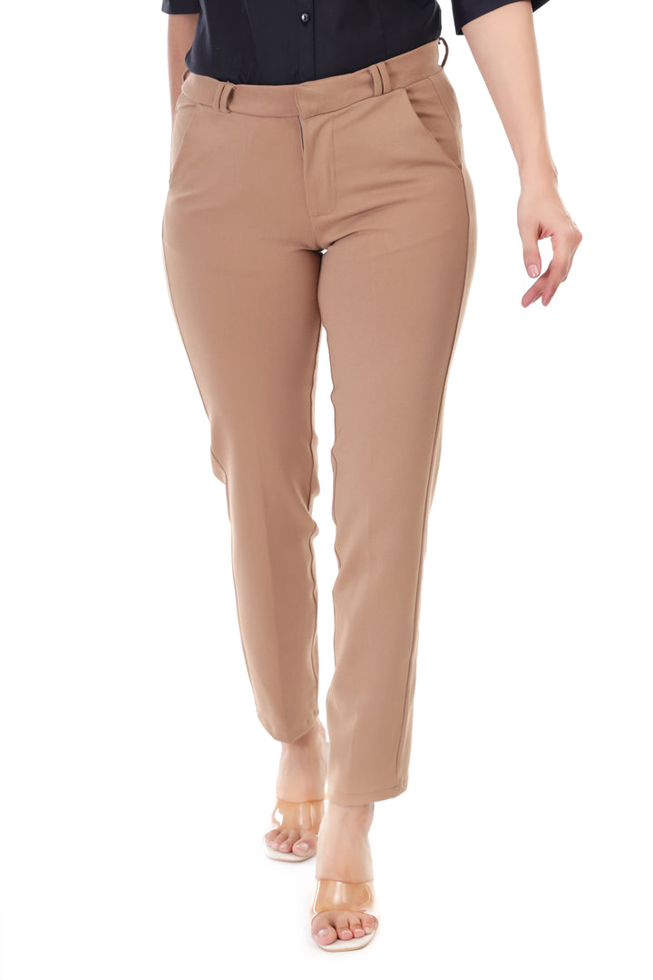 FORMAL STRAIGHT BEIGE COLORED TROUSER