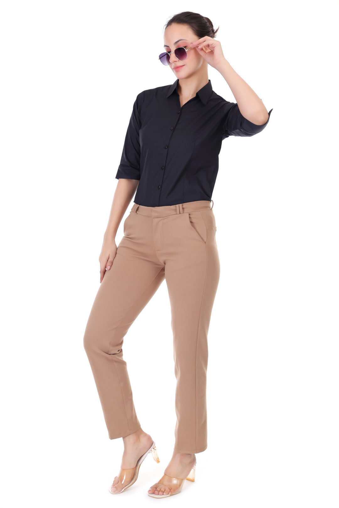 FORMAL STRAIGHT BEIGE COLORED TROUSER