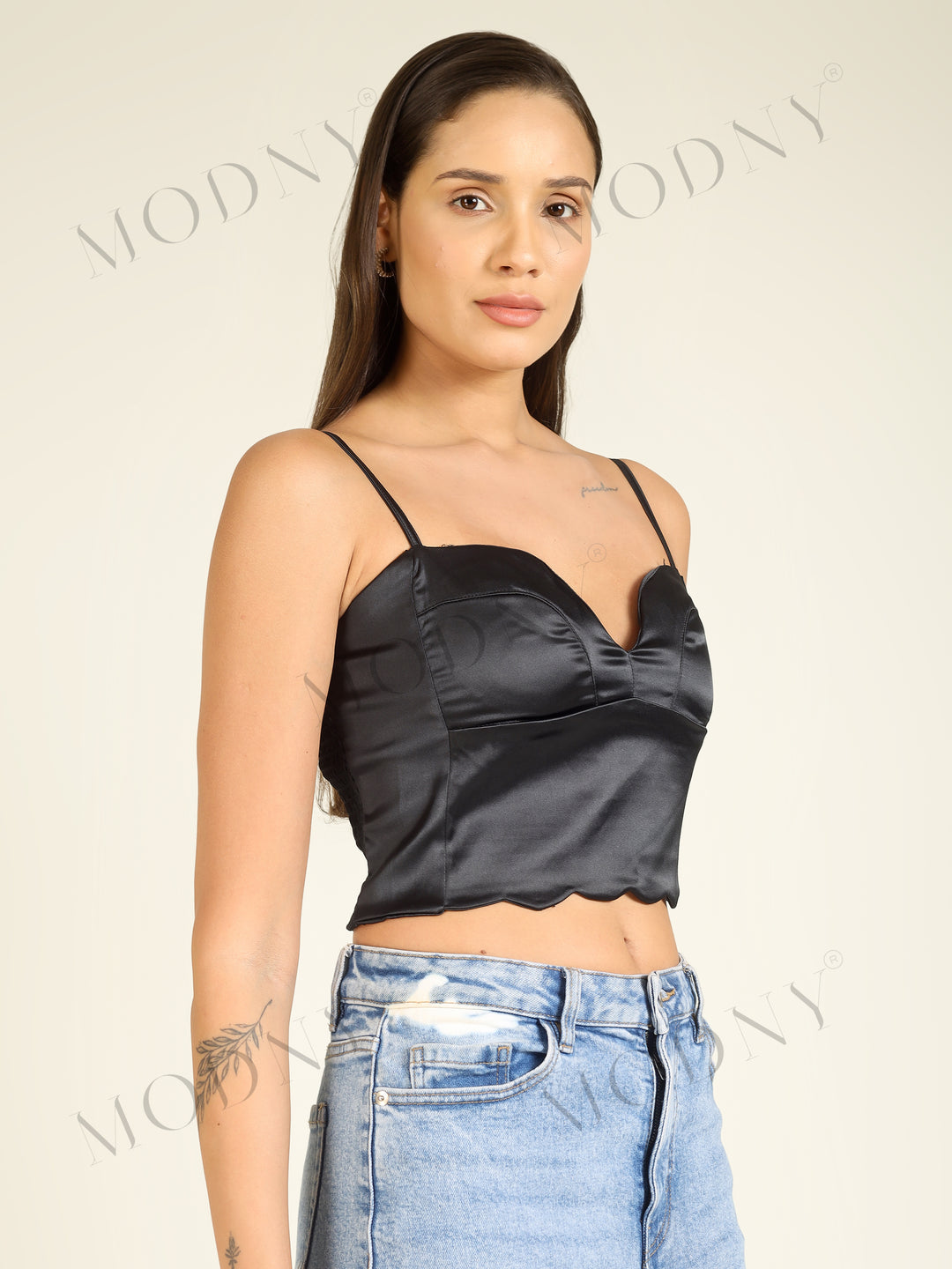 SOLID CAMISOLE CROPPED TOP