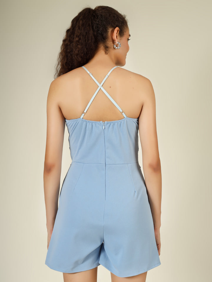 EMBROIDERED STRAPPY JUMPSUIT