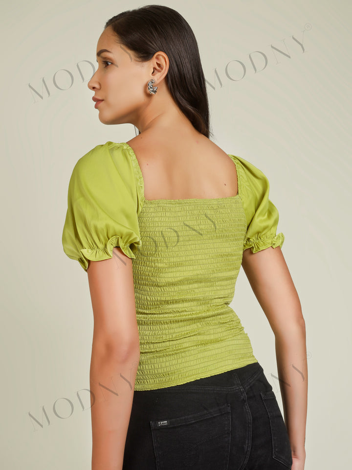 RUFFLE WRAP CROP TOP