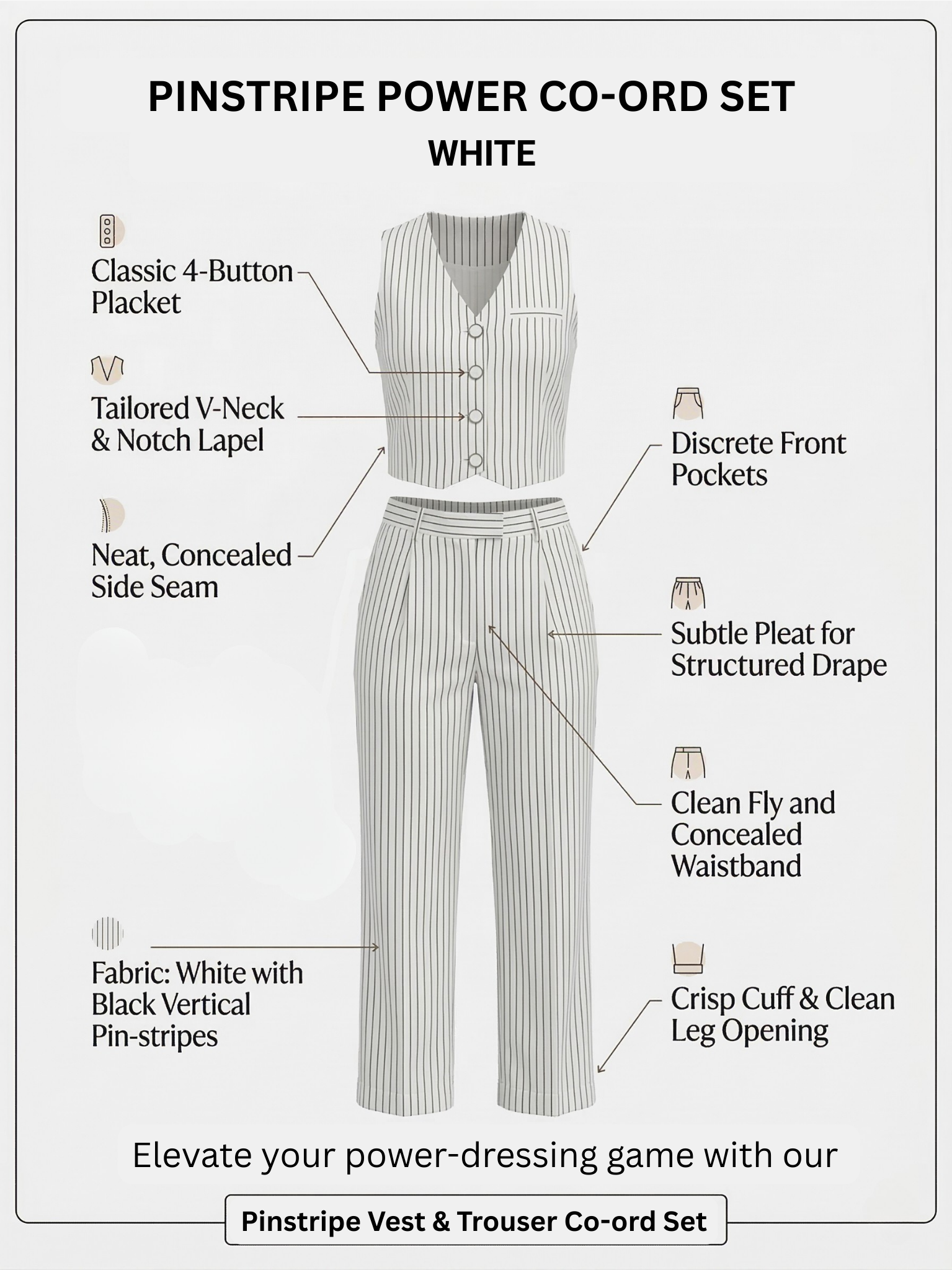 PINSTRIPE POWER CO-ORD SET