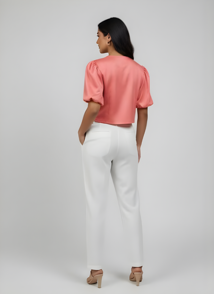 SILKEN GLEAM SATIN TOP