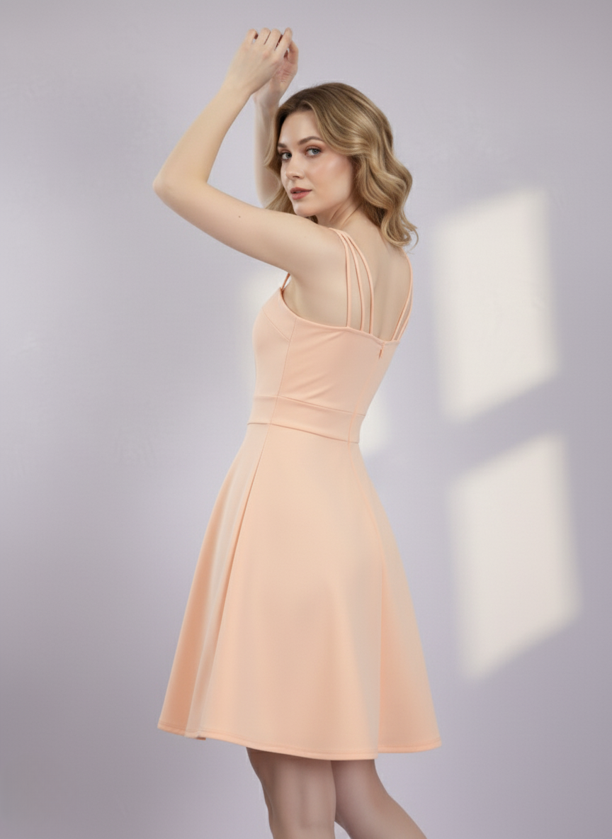 SEAFOAM STRAPPY MINI DRESS