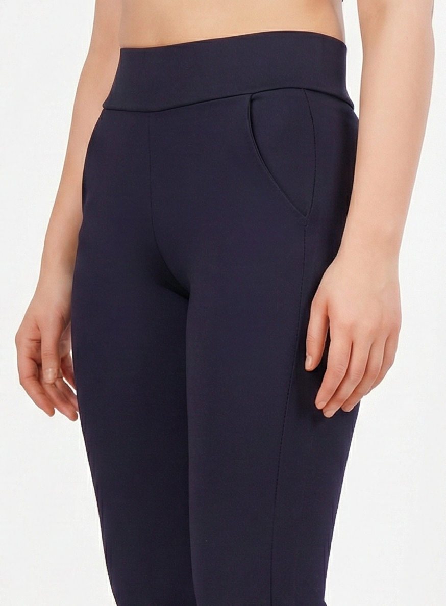 URBAN CONTOUR BELL BOTTOM HIGH WAIST NAVY BLUE TROUSER