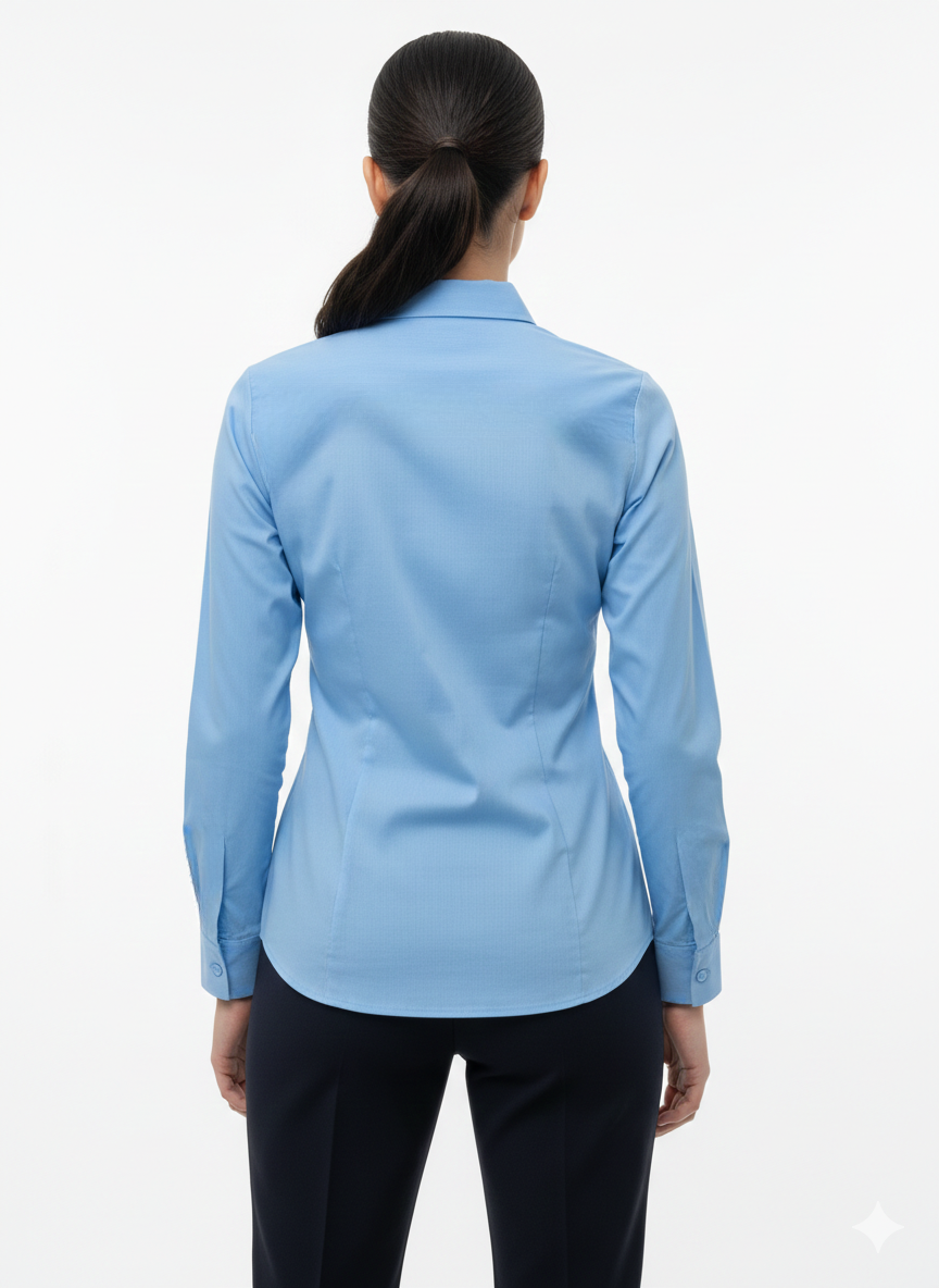 SKY BLUE CLASSIC COTTON LONG-SLEEVE FORMAL SHIRT